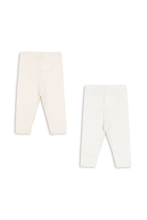 Βρεφικό βαμβακερό κολάν Fanga Fontana FIO STRIPE 2 PACK PANTS OCS 2-pack FA100036 μπεζ ZW25