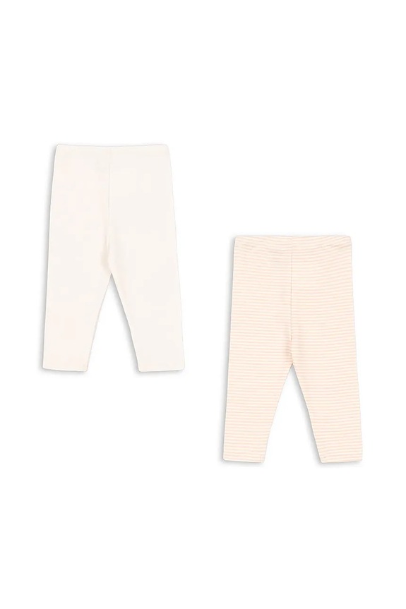 Βρεφικό βαμβακερό κολάν Fanga Fontana FIO STRIPE 2 PACK PANTS OCS 2-pack FA100036 μπεζ ZW25