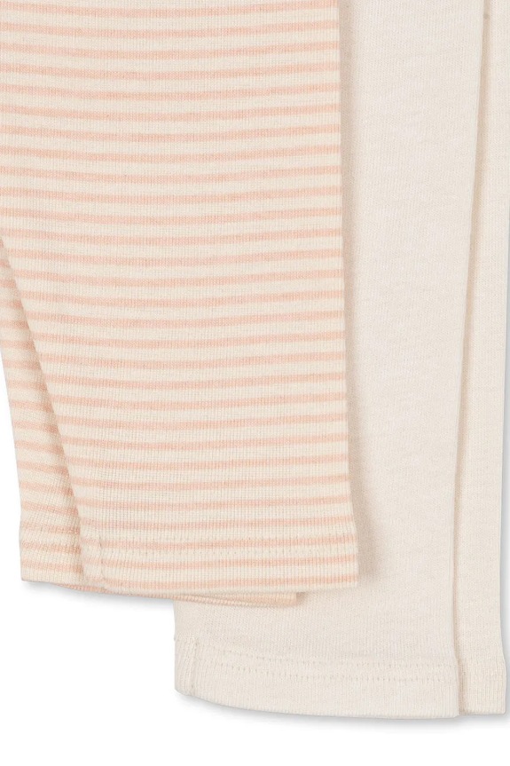 Βρεφικό βαμβακερό κολάν Fanga Fontana FIO STRIPE 2 PACK PANTS OCS 2-pack μπεζ FA100036