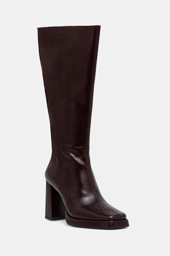 Jeffrey Campbell kozaki skórzane Maximal słupek brązowy JC.852.1.7