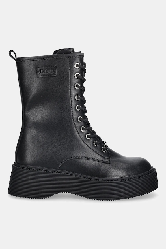 GOE botki skórzane SS2N4130.BLACK czarny ZW25