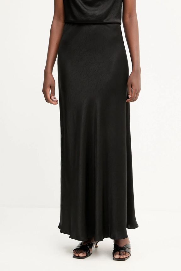 Φούστα Liviana Conti ύφασμα μαύρο F5WS86