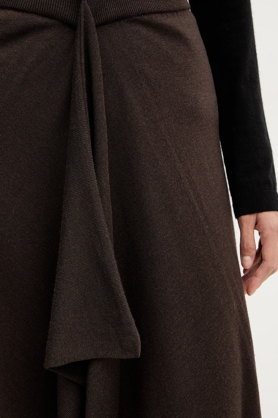 Μάλλινη φούστα Liviana Conti καφέ L5WA28