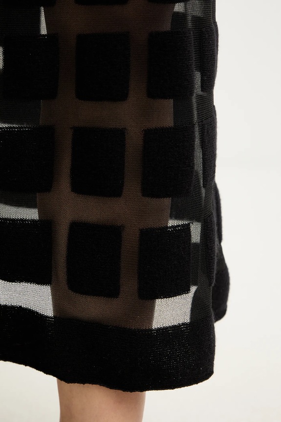 Μάλλινη φούστα Liviana Conti μαύρο L5WA78