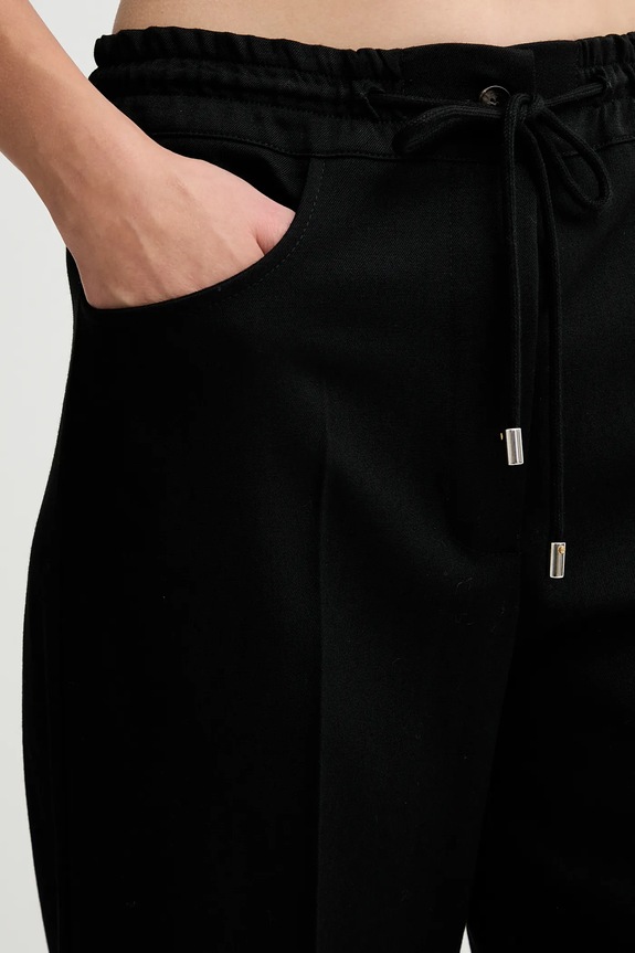 Liviana Conti pantaloni cu lână negru L5WN85