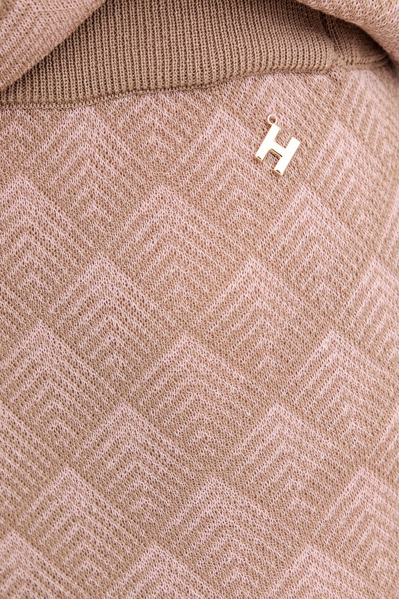 Hlače s dodatkom lana Silvian Heach ARIS roza GPA25201PA