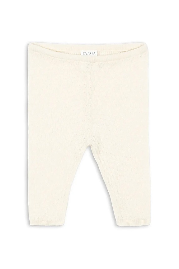 Βρεφικό βαμβακερό παντελόνι Fanga Fontana VENTI POINTELLE PANTS GOTS βαμβάκι μπεζ FA100015