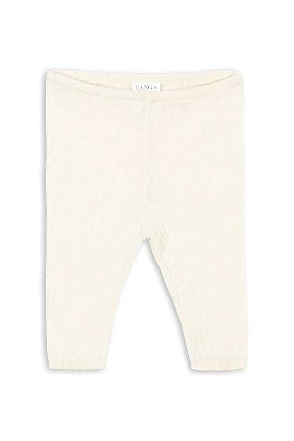 Βρεφικό βαμβακερό παντελόνι Fanga Fontana VENTI POINTELLE PANTS GOTS βαμβάκι μπεζ FA100015