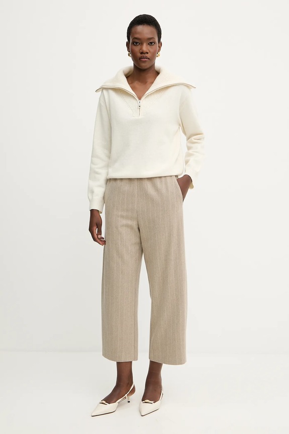 Πουλόβερ από κασμίρ Liviana Conti F5WC10 μπεζ ZW25