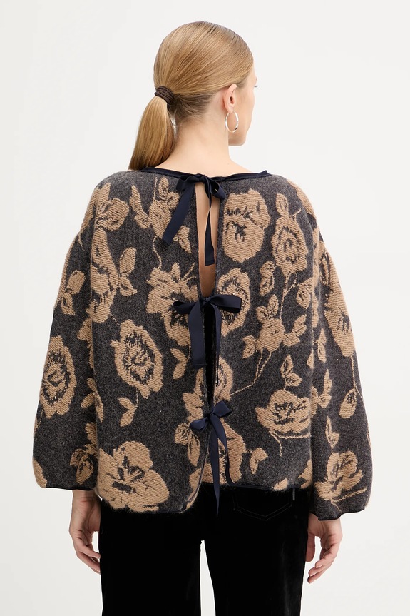 Liviana Conti cardigan din amestec de lână maro L5WG67