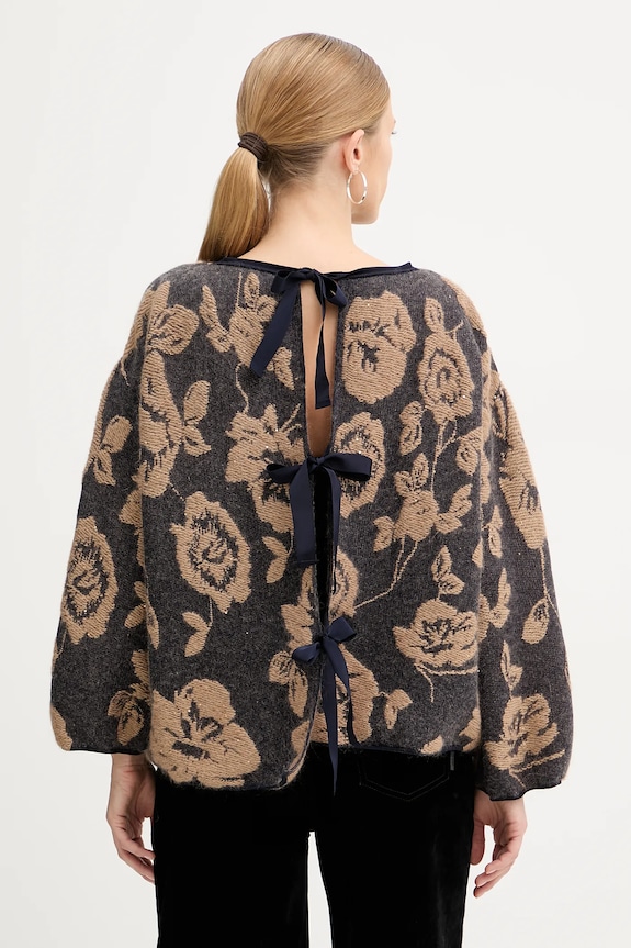Liviana Conti cardigan din amestec de lână maro L5WG67