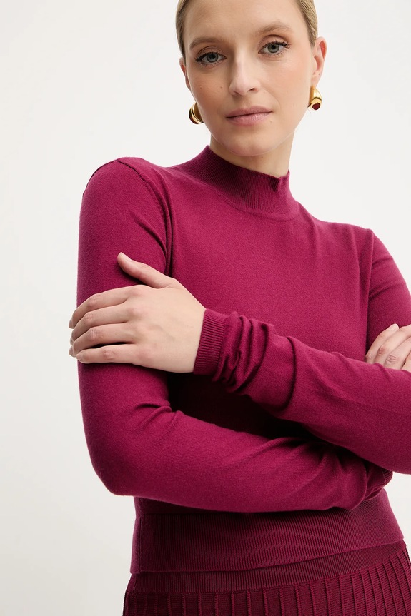 Silvian Heach sweter LOLA bordowy GPA25554LU