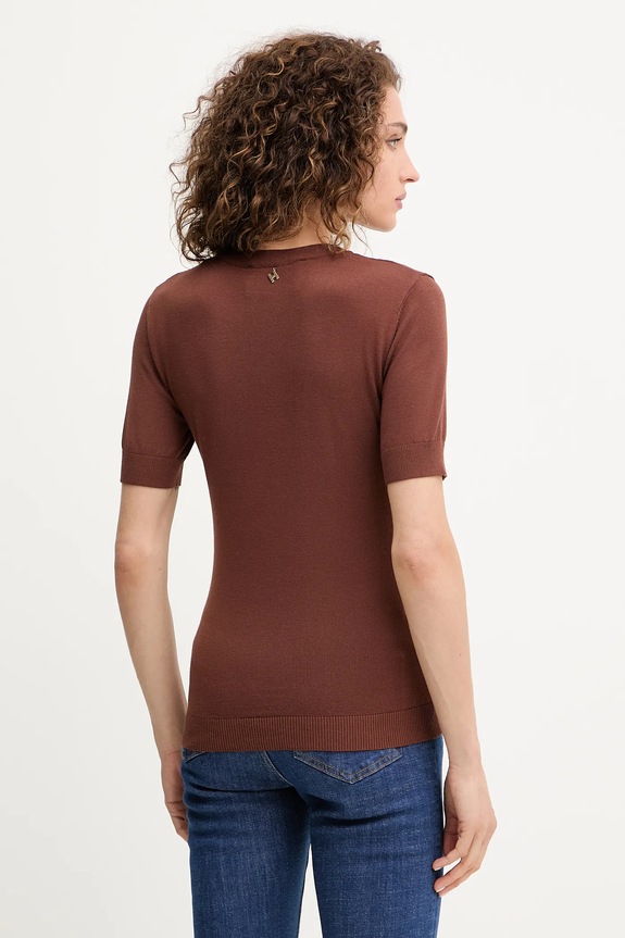 Silvian Heach t-shirt ATLAM GPA25040MA brązowy ZW25