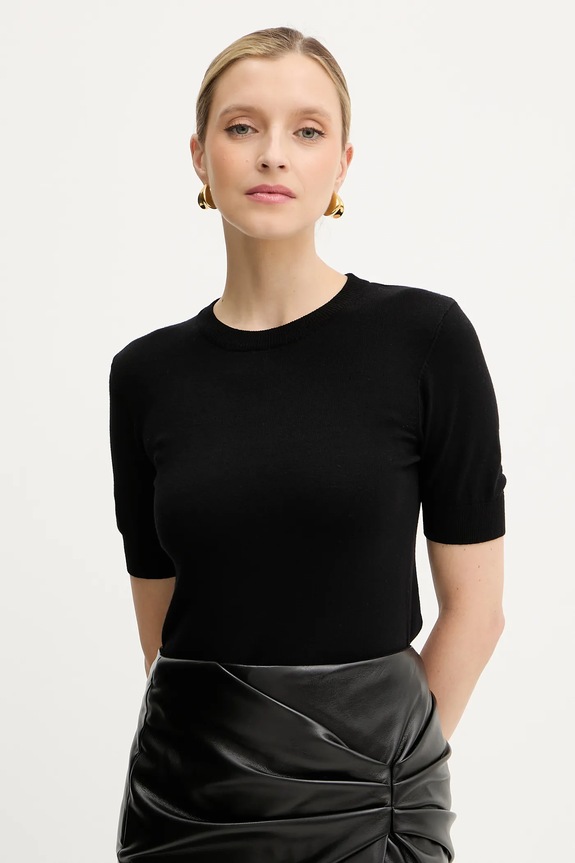 Μπλουζάκι Silvian Heach ATLAM κανονικό μαύρο GPA25040MA