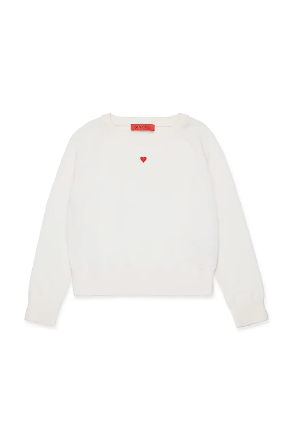 MAX&Co. sweter wełniany dziecięcy MAXK1F KNITWEAR wełna biały MX0003