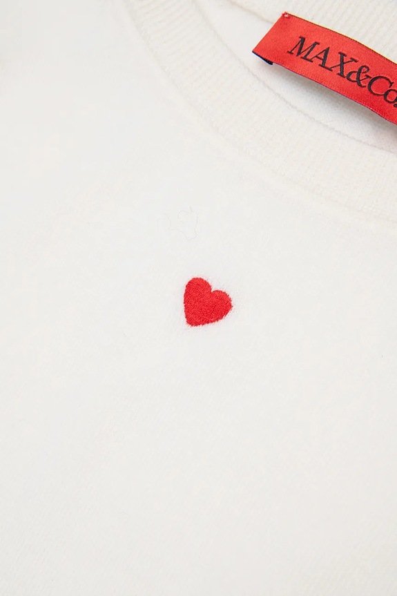 MAX&Co. sweter wełniany dziecięcy MAXK1F KNITWEAR biały MX0003