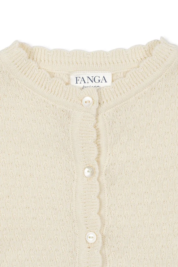Κοριτσίστικα Παιδικό κάρδιγκαν Fanga Fontana VENTI POINTELLE CARDIGAN GOTS FA100057 μπεζ