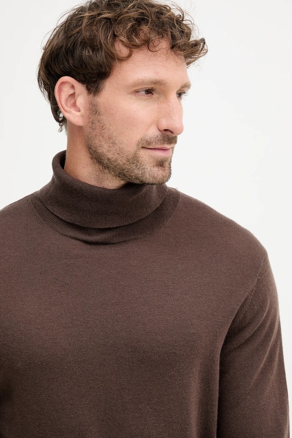 Mos Mosh pulóver gyapjúkeverékből ADAM barna 503343