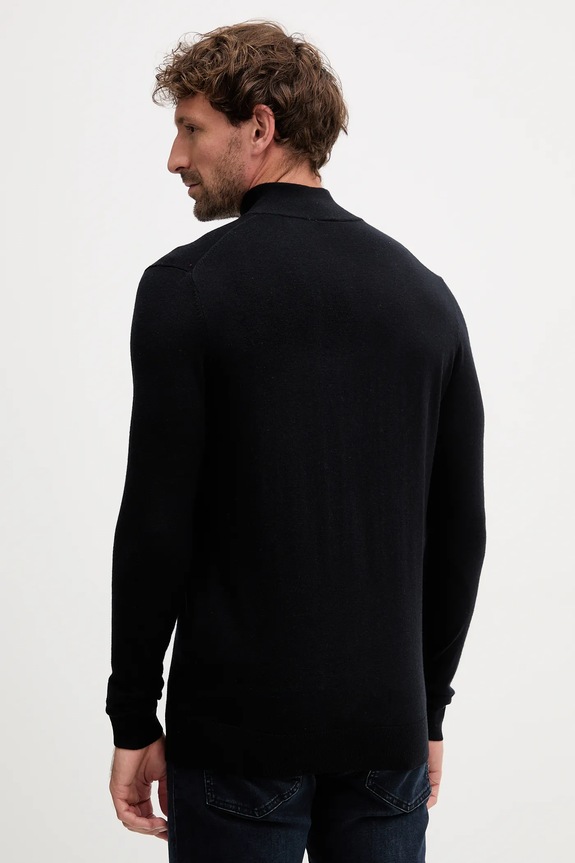 Odzież Mos Mosh sweter z wełną ADAM 503342 czarny