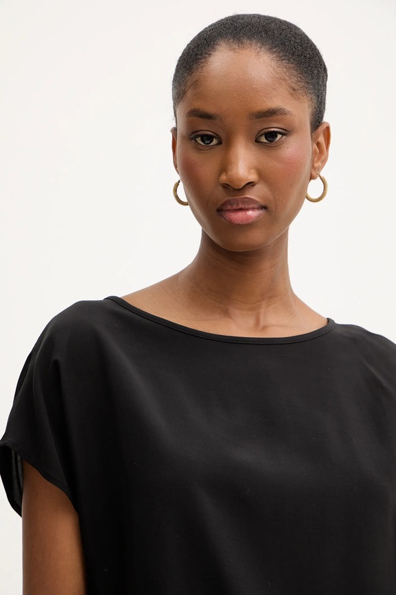 Kratka majica Silvian Heach BOLAWE črna GPA25528BL