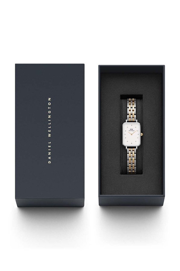 Годинник Daniel Wellington Quadro Lumine 5-Link колір срібний фото 3