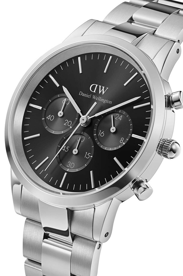 Годинник Daniel Wellington Iconic Chronograph колір срібний