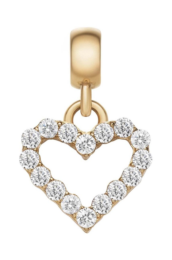 Підвіска з кристалів Daniel Wellington Charm Heart White Crystal