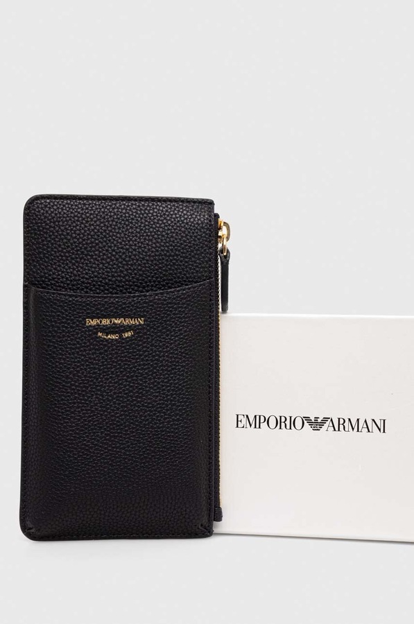 Чохол на банківські карти Emporio Armani колір чорний фото 3