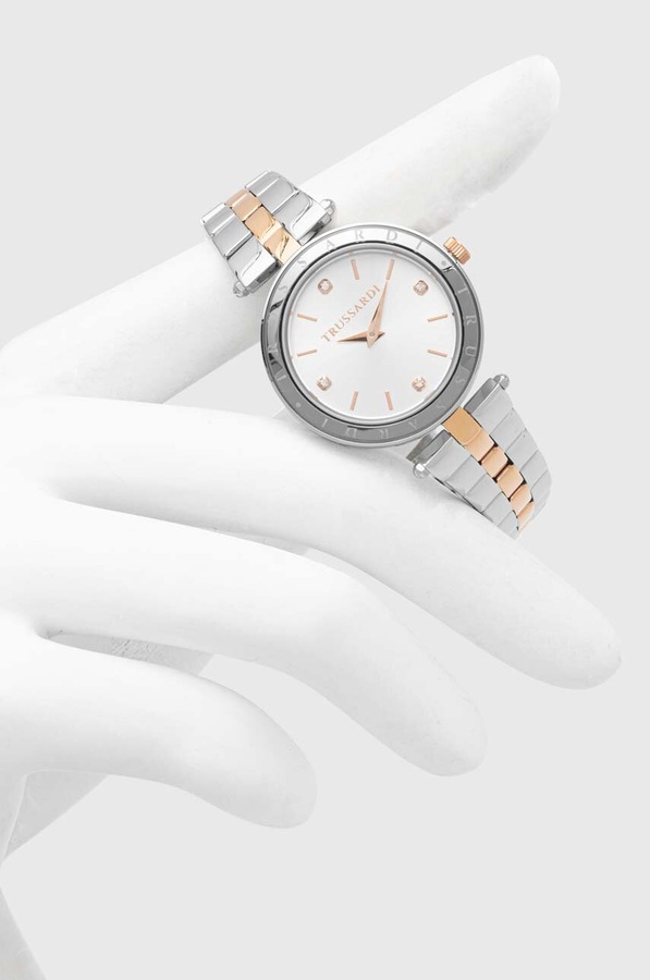 Годинник Trussardi колір срібний фото 2