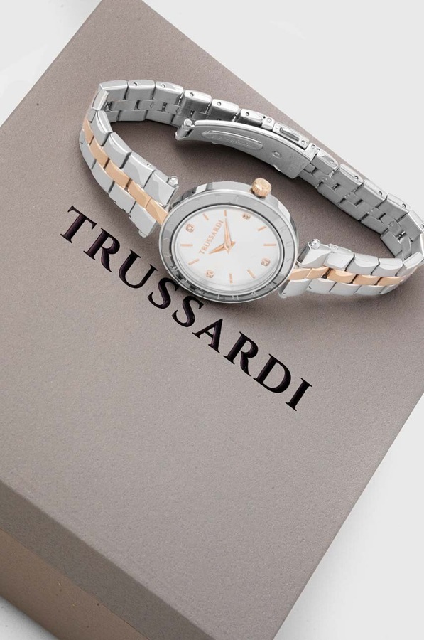 Годинник Trussardi колір срібний фото 3