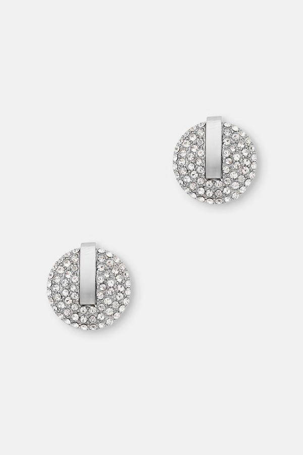 Серьги женские из нержавеющей стали кристалл Trussardi