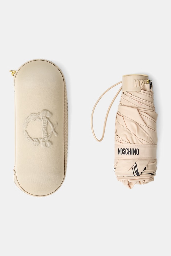 Складная зонт Moschino цвет бежевый