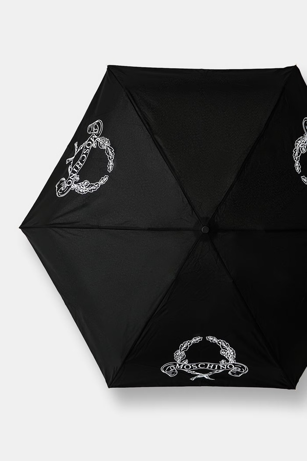 Складана парасоля Moschino колір чорний фото 4