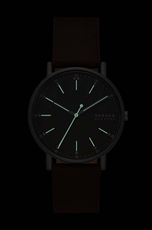 Годинник Skagen колір коричневий фото 4