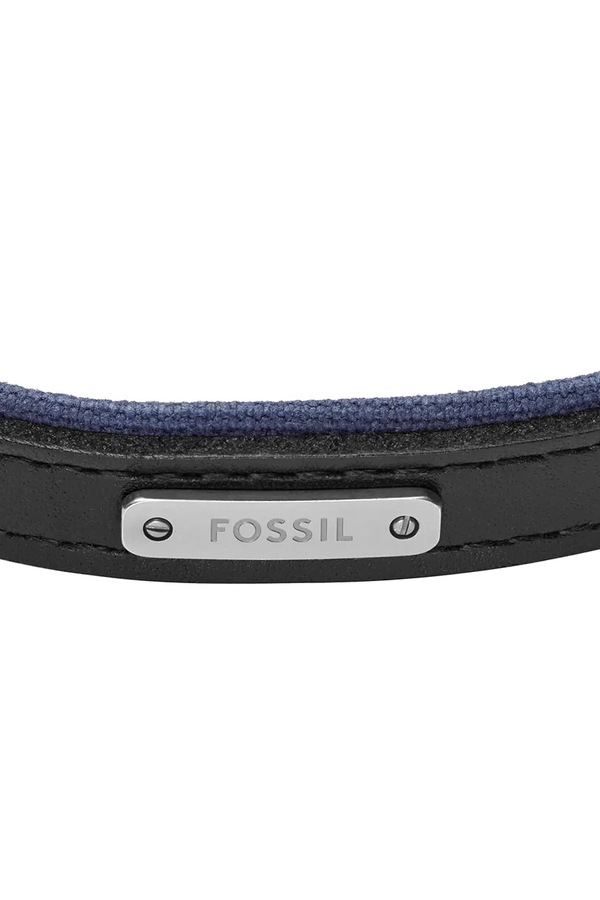 Браслет чоловічий шкіряний Fossil Everett колір золотий