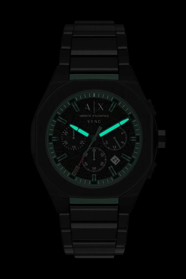 Спортивний чоловічий годинник Armani Exchange Sync колір чорний фото 4