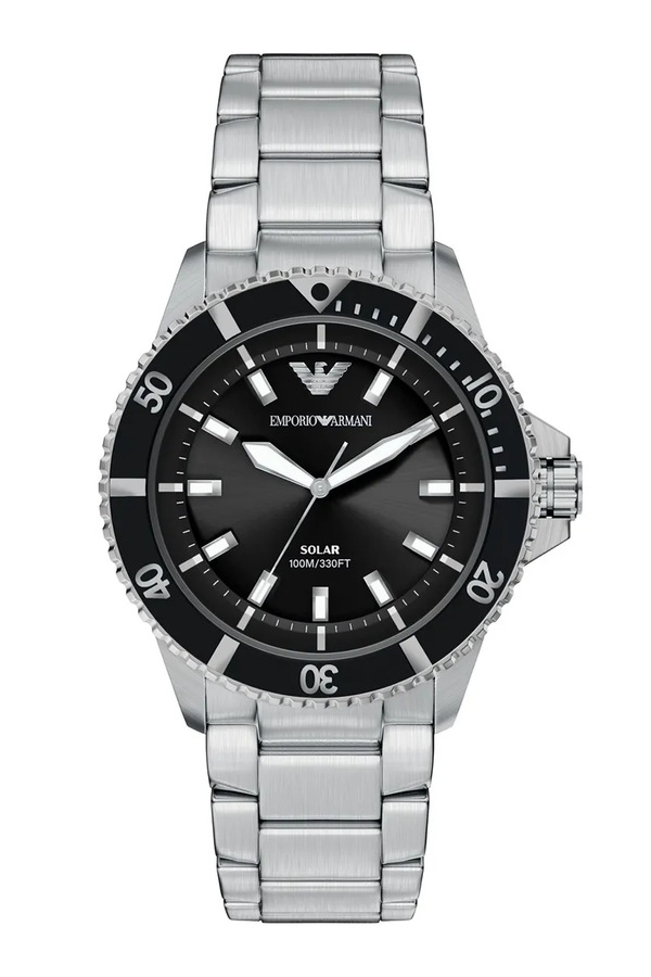 Спортивний годинник чоловічий Emporio Armani World Explorer колір срібний