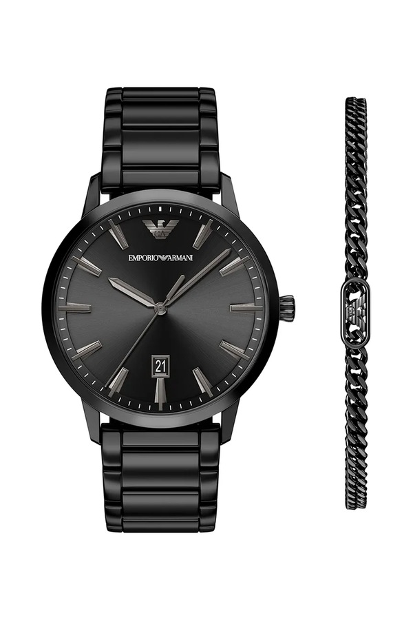 Годинник чоловічий Emporio Armani Ruggero колір чорний