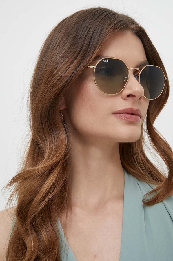 Сонцезахисні окуляри Ray-Ban JACK колір золотий фото 2