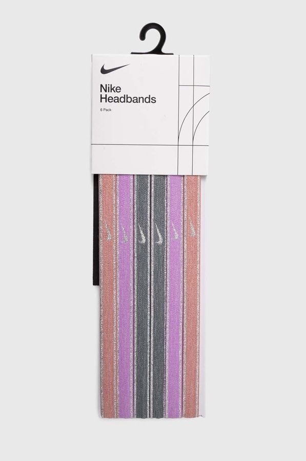 Пов'язки на голову Nike Swoosh 6-pack колір сірий