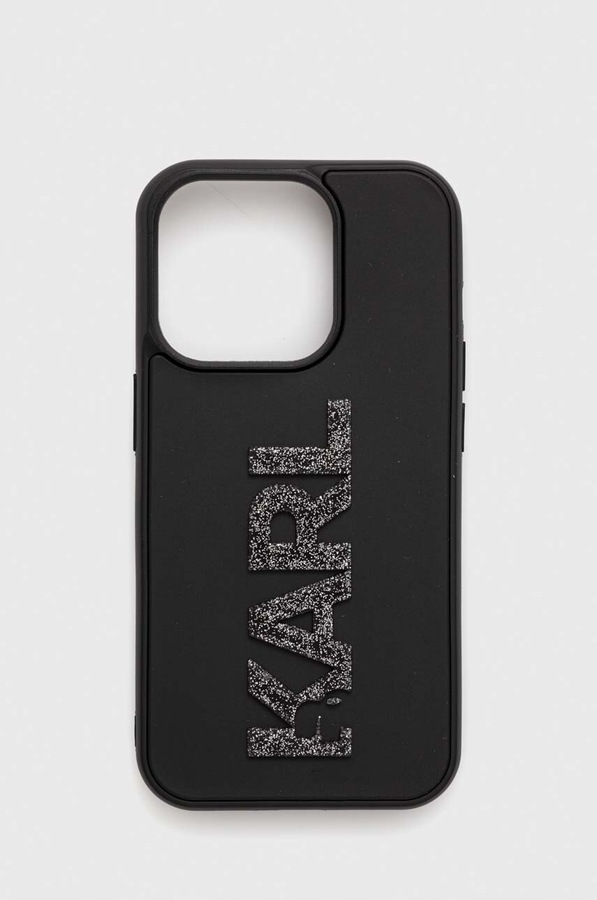 Чохол на телефон Karl Lagerfeld iPhone 15 Pro 6.1 колір чорний фото 2