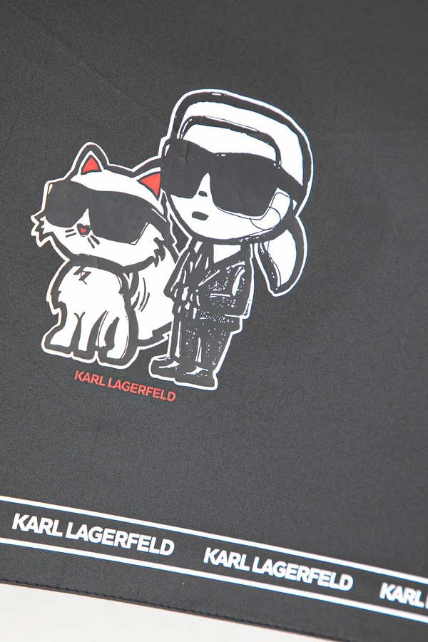 Парасоля Karl Lagerfeld IKON колір чорний фото 3