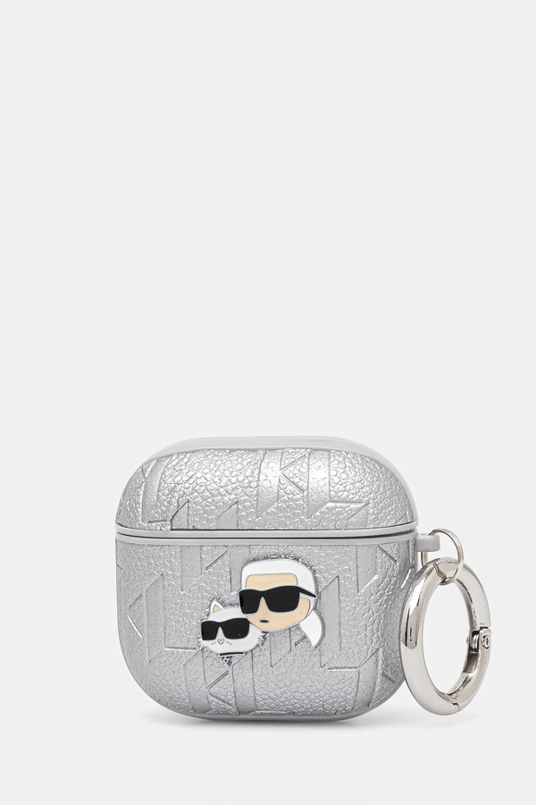 Чохол для airpod Karl Lagerfeld AirPods 4 колір срібний фото 2