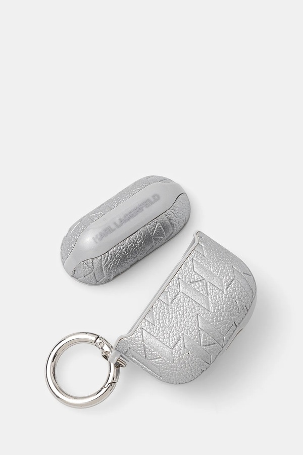 Чохол для airpod Karl Lagerfeld AirPods 4 колір срібний