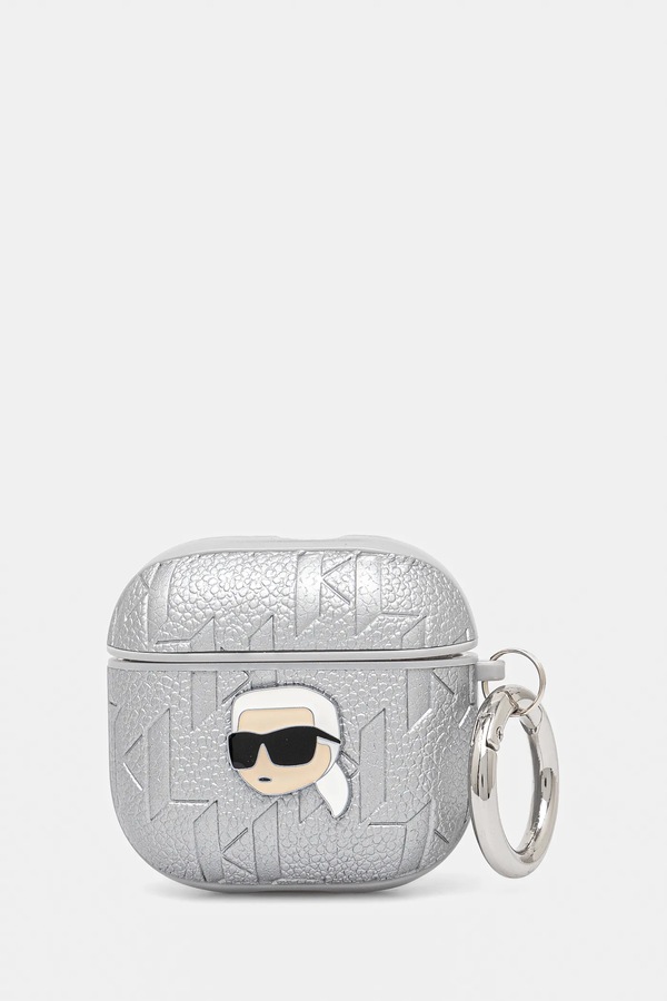 Чохол для airpod Karl Lagerfeld AirPods 4 колір срібний фото 2