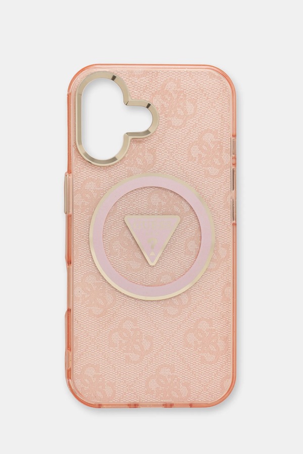 Чохол на телефон Guess iPhone 16 колір рожевий