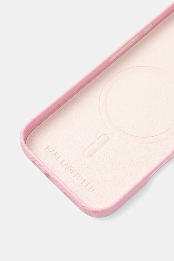 Чохол на телефон Karl Lagerfeld iPhone 16 колір рожевий