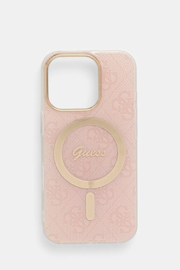 Чехол на телефон Guess iPhone 16 Pro 6.3" цвет розовый фото 2