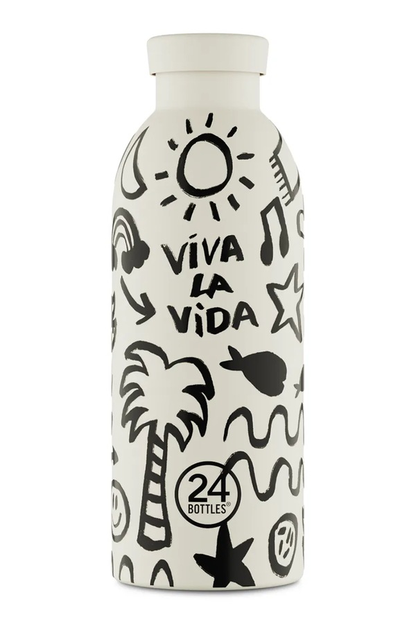 Термопляшка 24bottles Clima 050 Viva la Vida колір білий