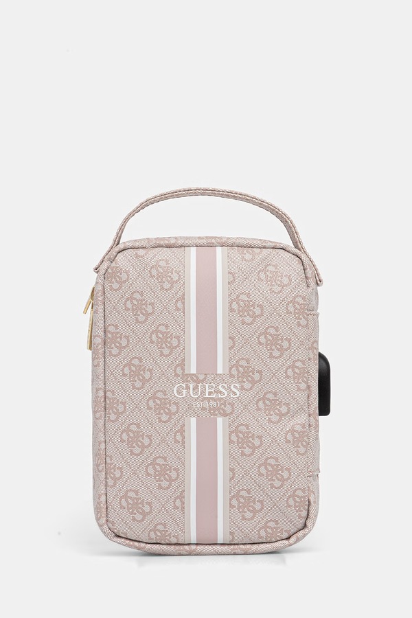 Из искусственной кожи Guess цвет розовый